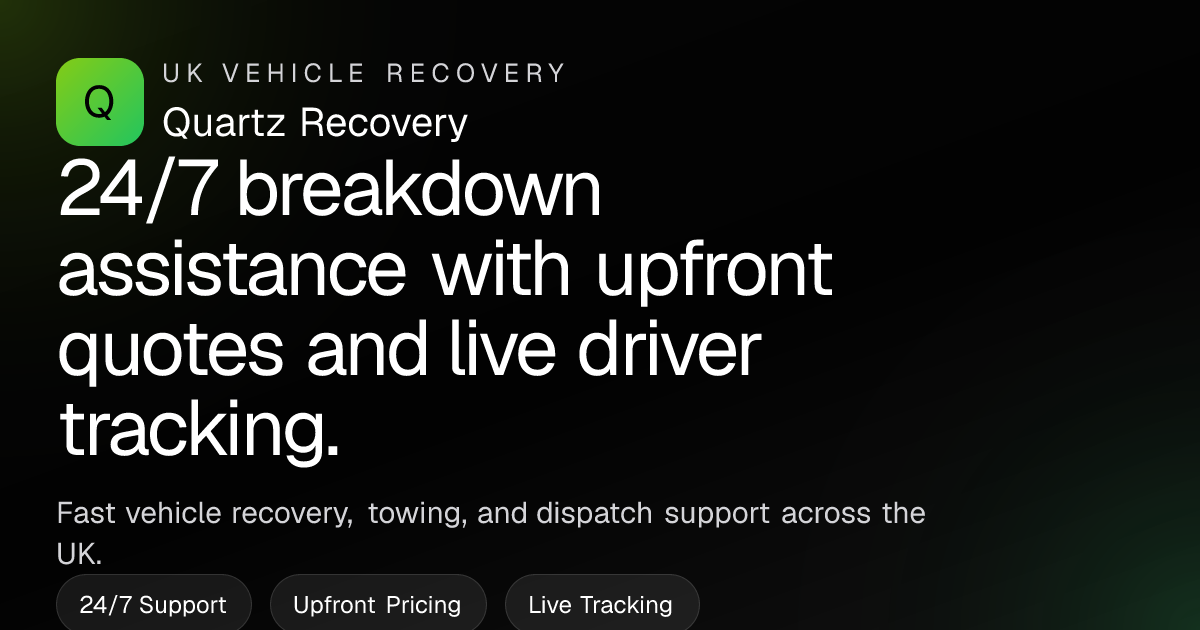 24/7 Vehicle Recovery & Breakdown Service